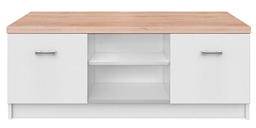 Tumba pentru TV Tempo Kondela Topty (White/Sonoma Oak) - 2