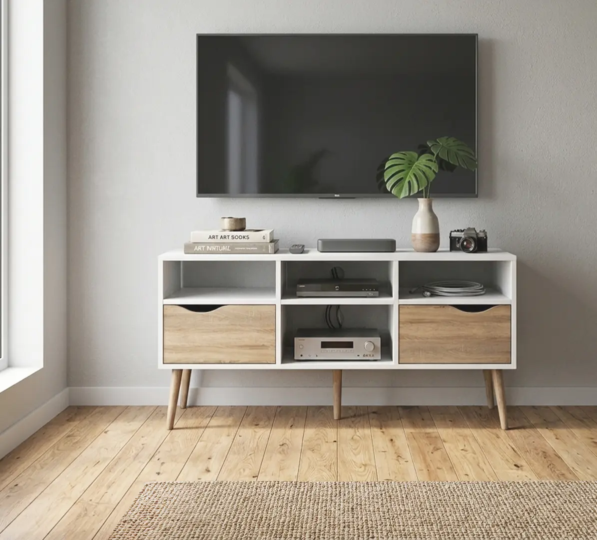 Тумба РТВ Tempo Kondela Oslo 75391 (Sonoma Oak/White)