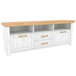 Tumba pentru TV Tempo Kondela Sudbury B (Craft Oak Golden/Craft Oak White) Thumb