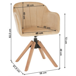 Стул Mobhaus Dalio (Beige/Beech) Thumb