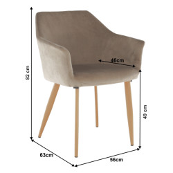 Стул Mobhaus Odovel (Gray-Brown) Thumb