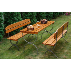 Set mobilier de gradina Mobilaiud Linz (Brown/Gray)