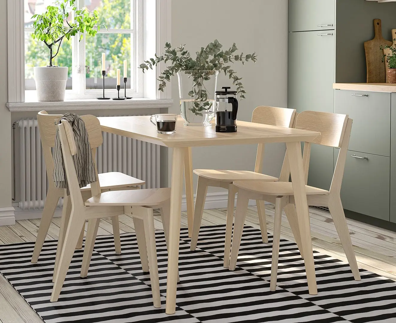 Masa Ikea Lisabo 140x78cm (Furnir frasin)