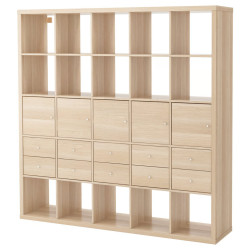 Стеллаж Ikea Kallax с 10 вставками 182x182 (Дуб) Thumb