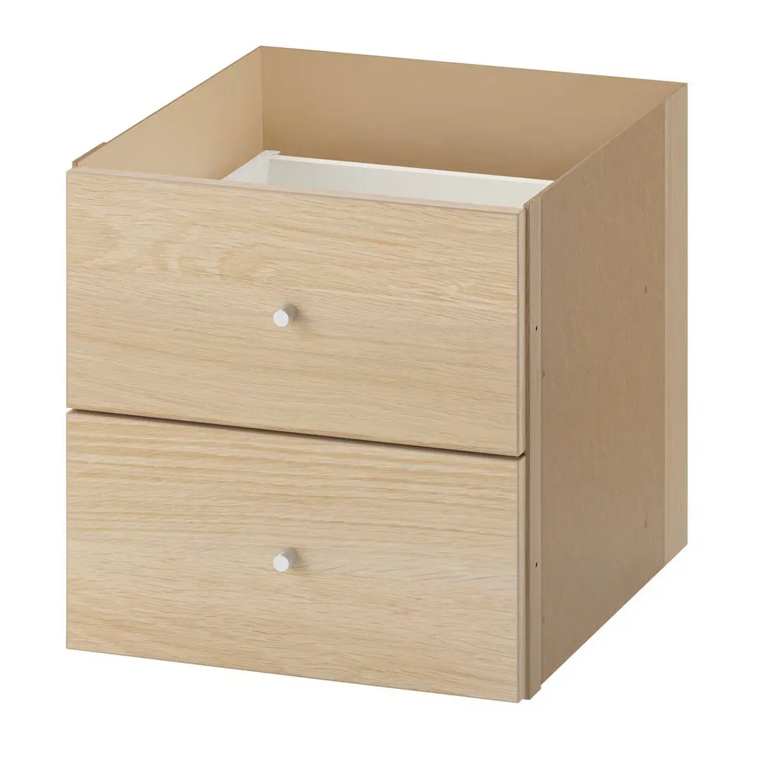 Стеллаж Ikea Kallax с 10 вставками 182x182 (Дуб) - 3