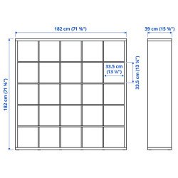 Стеллаж Ikea Kallax с 10 вставками 182x182 (Дуб) Thumb