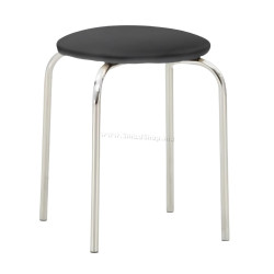 Табурет Nowy Styl Chico Leather (Black/Chrome)