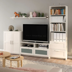 Living Ikea Brimnes/Bergshult 258x41x190cm (Alb)