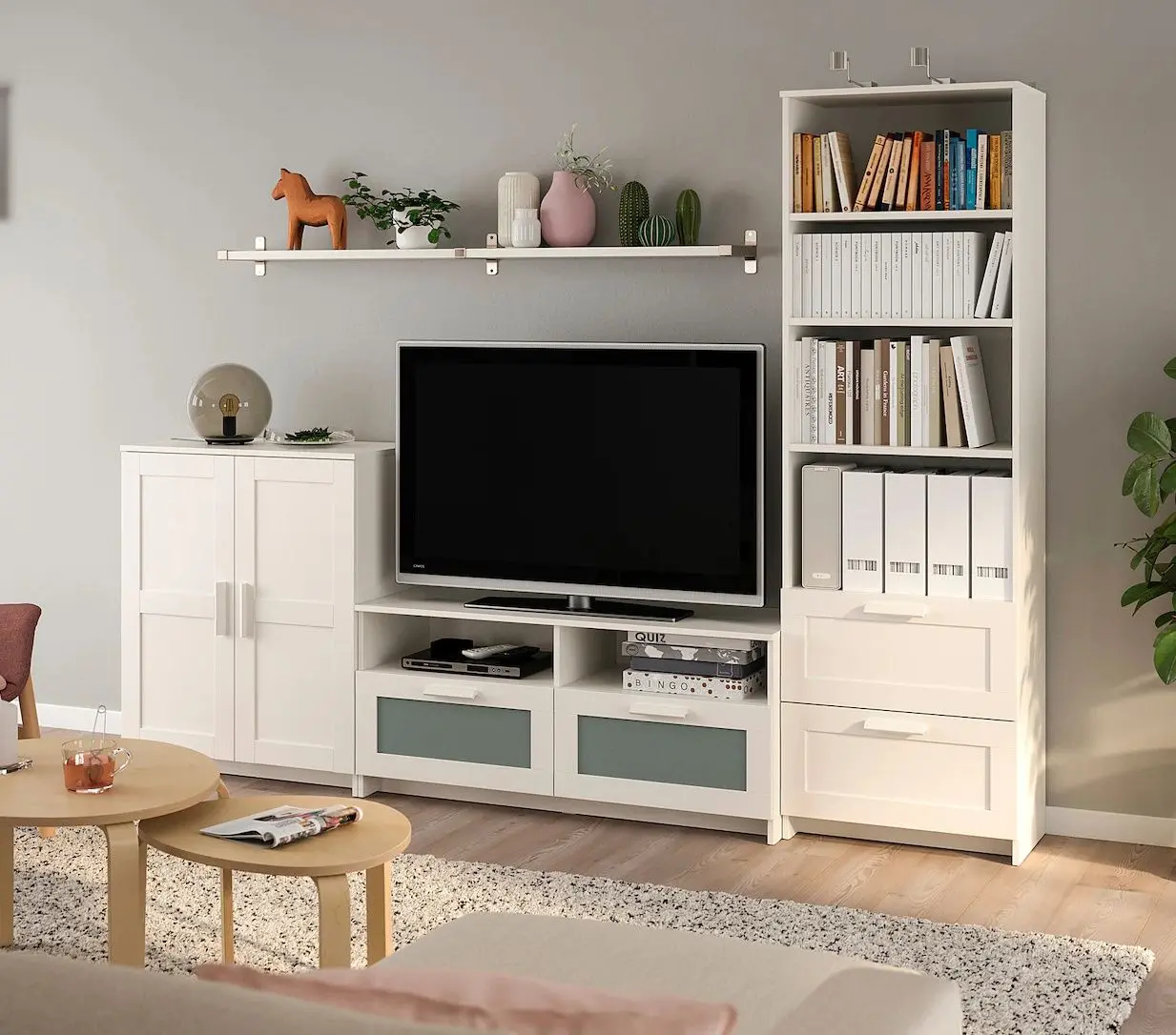 Living Ikea Brimnes/Bergshult 258x41x190cm (Alb)