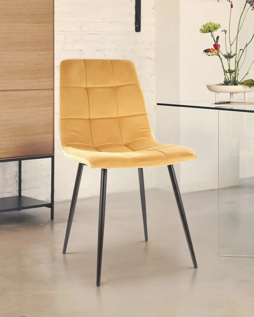 Стул Signal Mila Velvet (Black/Curry)