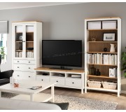 Living Ikea Hemnes cu sticla 326x197cm (Alb/Maro deschis)