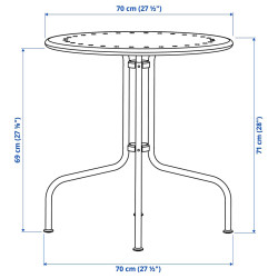 Комплект садовой мебели Ikea Lacko/Froson/Duvholmen 2 стула (Серый/Бежевый) Thumb