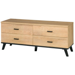 Tumba pentru TV Mobhaus Siran Typ 7 (Lefkas Oak/Black) Thumb