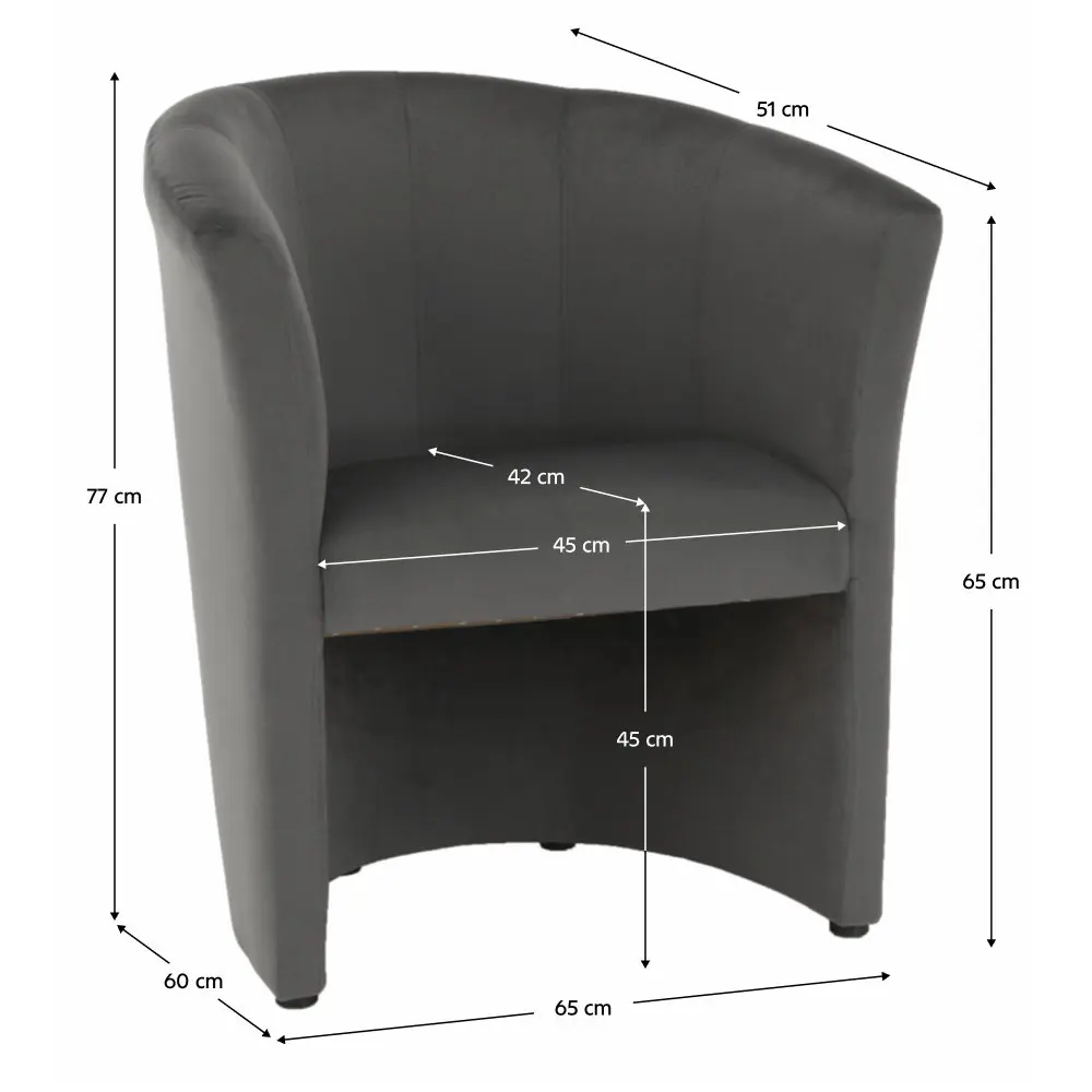 Fotoliu Tempo Kondela Cuba (Dark Grey) - 10