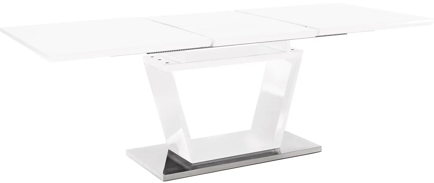 Masa extensibila Mobhaus Perak (White Extra High Gloss)