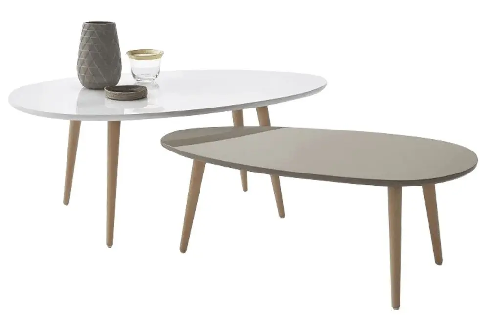 Set mese pentru reviste Mobhaus Doblo (White/Gray)