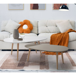 Set mese pentru reviste Mobhaus Doblo (White/Gray)