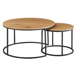 Set mese pentru reviste Mobhaus Iklin (Oak/Black) Thumb