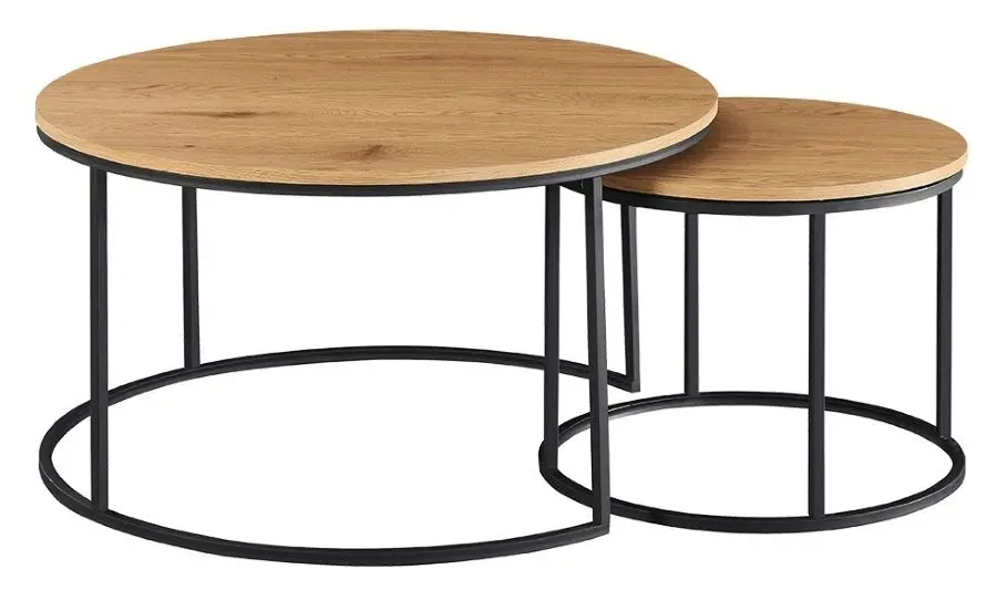 Set mese pentru reviste Mobhaus Iklin (Oak/Black)