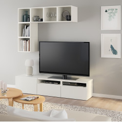 Living Ikea Besta/Eket inchidere lina 180x42x170 (Alb) Thumb