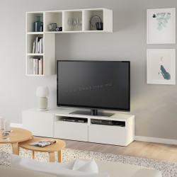 Living Ikea Besta/Eket inchidere lina 180x42x170 (Alb)