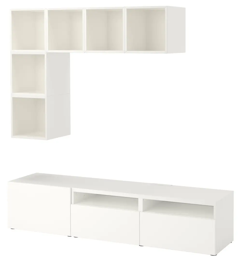 Living Ikea Besta/Eket inchidere lina 180x42x170 (Alb)