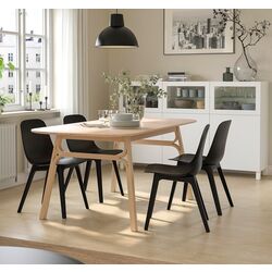 Set masa scaune Ikea Voxlov/Odger 180x90cm 1+4 (Bambus/Antracit)