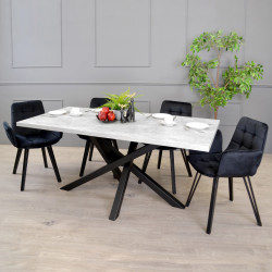 Стол DP Dakota 180x90 (Concrete Gray/Black)