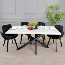 Masa DP Dakota 180x90 (Concrete Gray/Black) Thumb