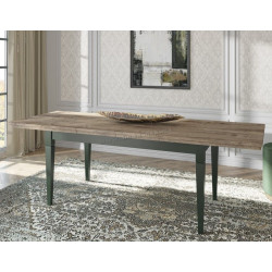 Masa extensibila Helvetia Evora №92 (Green/Lefkas Oak)