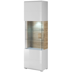 Витрина Helvetia Toledo Nr.05 1D (White Gloss/Sanremo Oak Light) Thumb