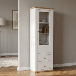Витрина Tempo Kondela Leon MZ4 (White/Grand Oak)