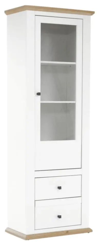 Витрина Tempo Kondela Leon MZ4 (White/Grand Oak) - 9