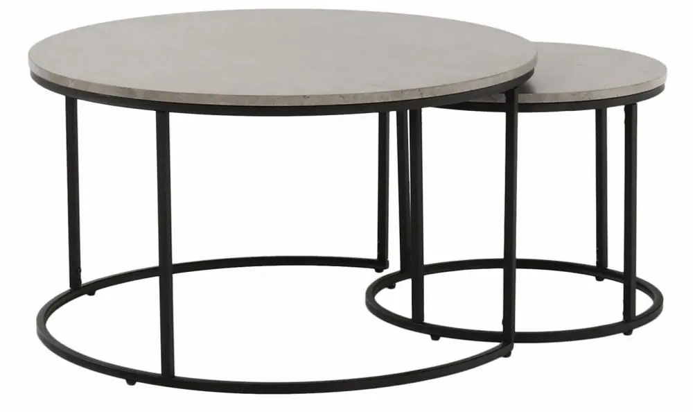 Set mese pentru reviste Mobhaus Iklin (Concrete/Black)