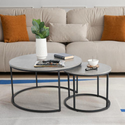 Set mese pentru reviste Mobhaus Iklin (Concrete/Black)