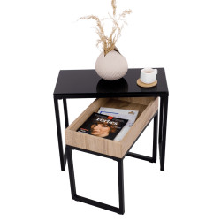 Set mese pentru reviste Mobhaus Dagor (Black/Oak) Thumb