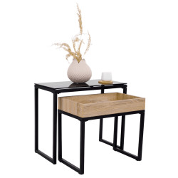 Set mese pentru reviste Mobhaus Dagor (Black/Oak) Thumb