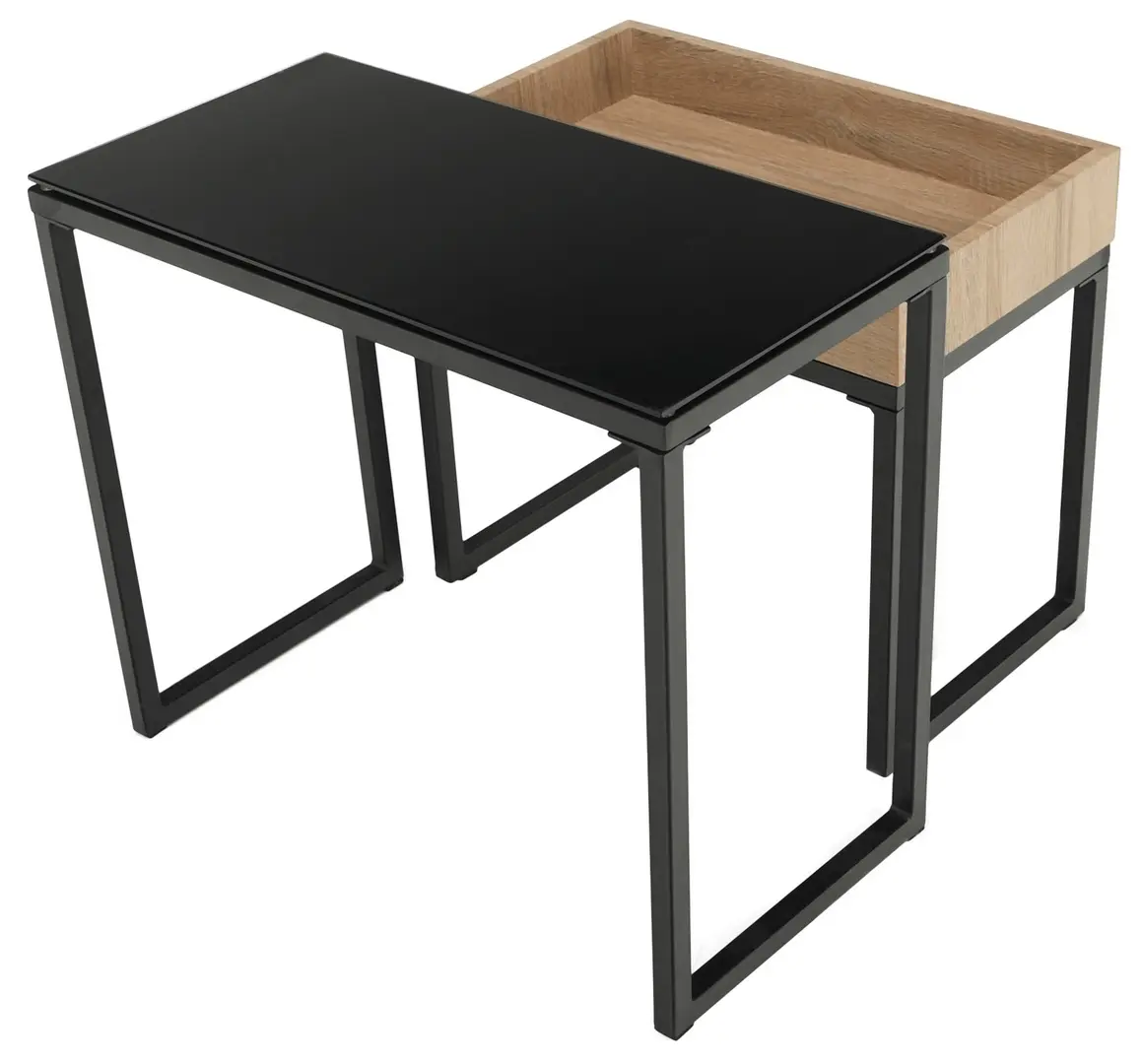 Set mese pentru reviste Mobhaus Dagor (Black/Oak)