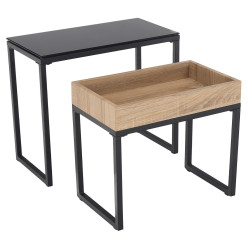 Set mese pentru reviste Mobhaus Dagor (Black/Oak) Thumb