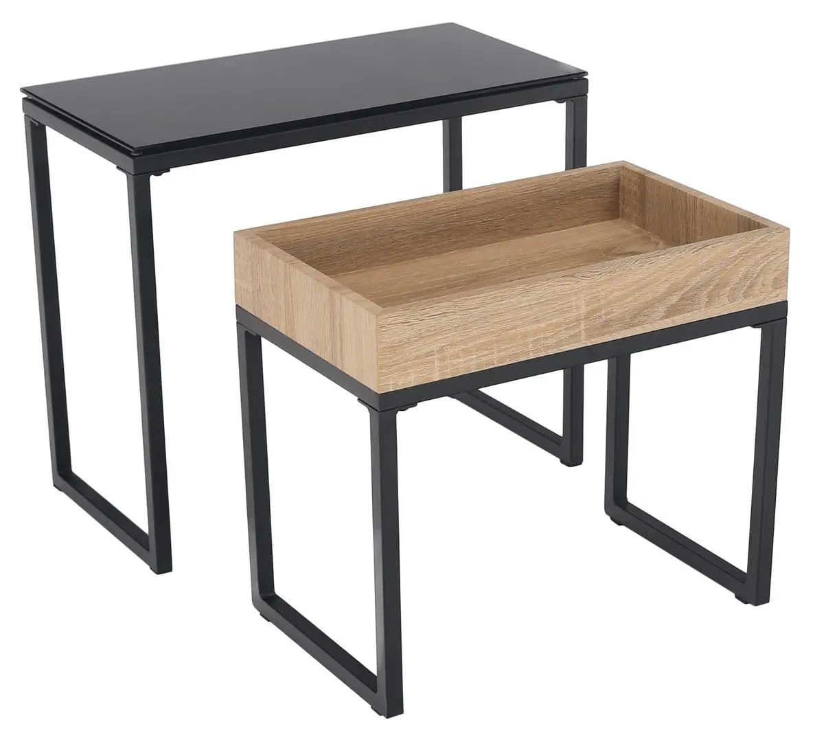 Set mese pentru reviste Mobhaus Dagor (Black/Oak)