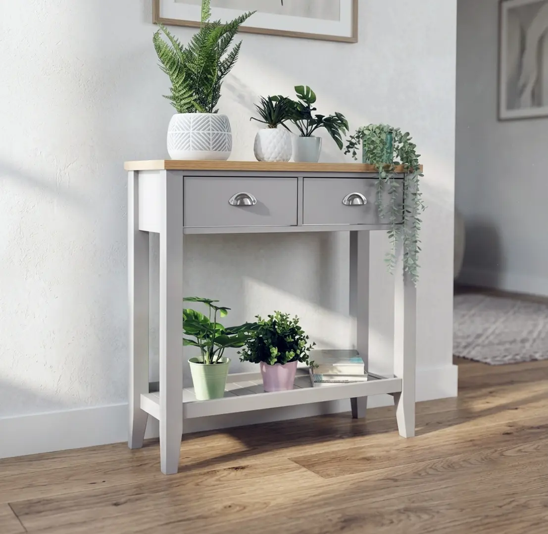 Masa auxiliara Tempo Kondela Jerevan (Gray/Light Walnut)
