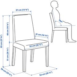 Set masa scaune Ikea Ingatorp/Bergmund/Kvillsfors 155/215cm 1+4 (Negru/Albastru) Thumb
