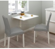 Set masa scaune Ikea Norberg/Kattil/Knisa 74cm 1+2 (Alb/Gri)