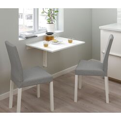 Обеденный набор Ikea Norberg/Kattil/Knisa 74см 1+2 (Белый/Серый)