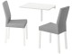 Set masa scaune Ikea Norberg/Kattil/Knisa 74cm 1+2 (Alb/Gri)