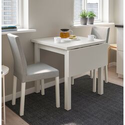 Обеденный набор Ikea Nordviken/Kattil/Knisa 74/104см 1+2 (Белый/Серый)