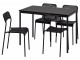 Set masa scaune Ikea Sandsberg/Adde 110x67cm 1+4 (Negru)