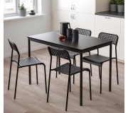 Set masa scaune Ikea Sandsberg/Adde 110x67cm 1+4 (Negru)