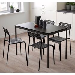 Set masa scaune Ikea Sandsberg/Adde 110x67cm 1+4 (Negru)