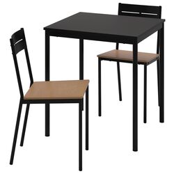 Обеденный набор Ikea Sandsberg 67x67см 1+2 (Черный) Thumb